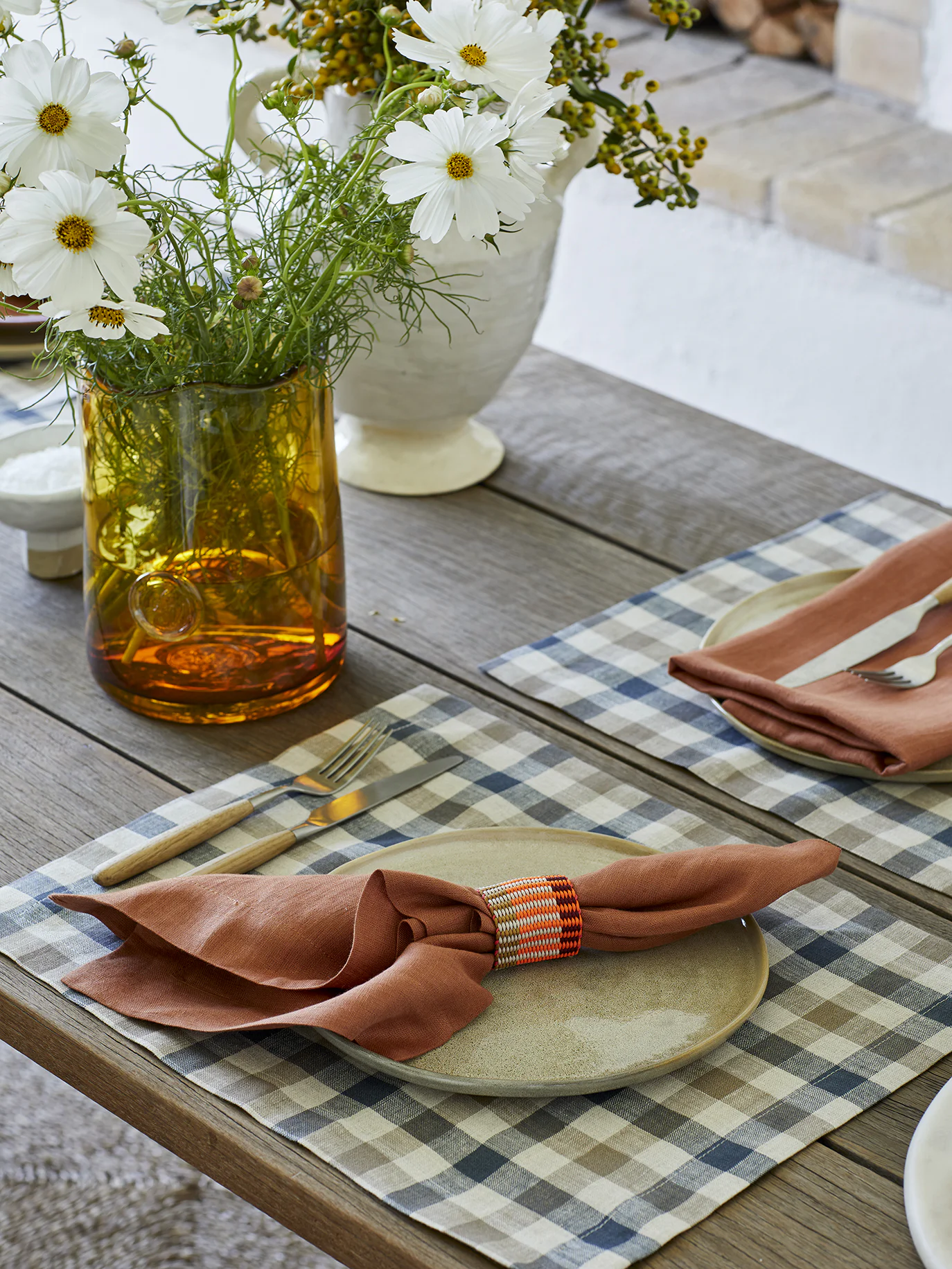 Harbour Check Linen Placemat - Image 2