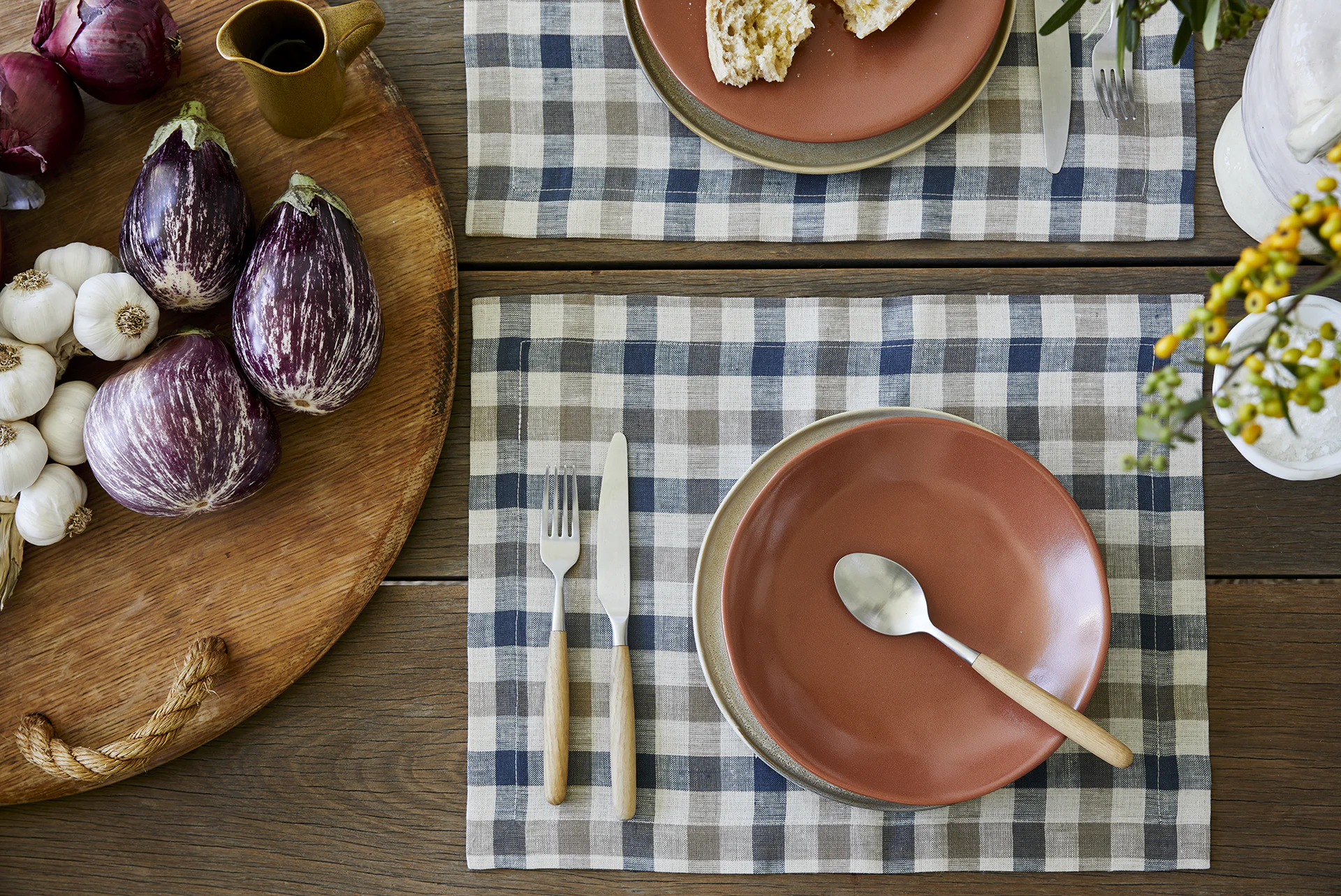 Harbour Check Linen Placemat - Image 3