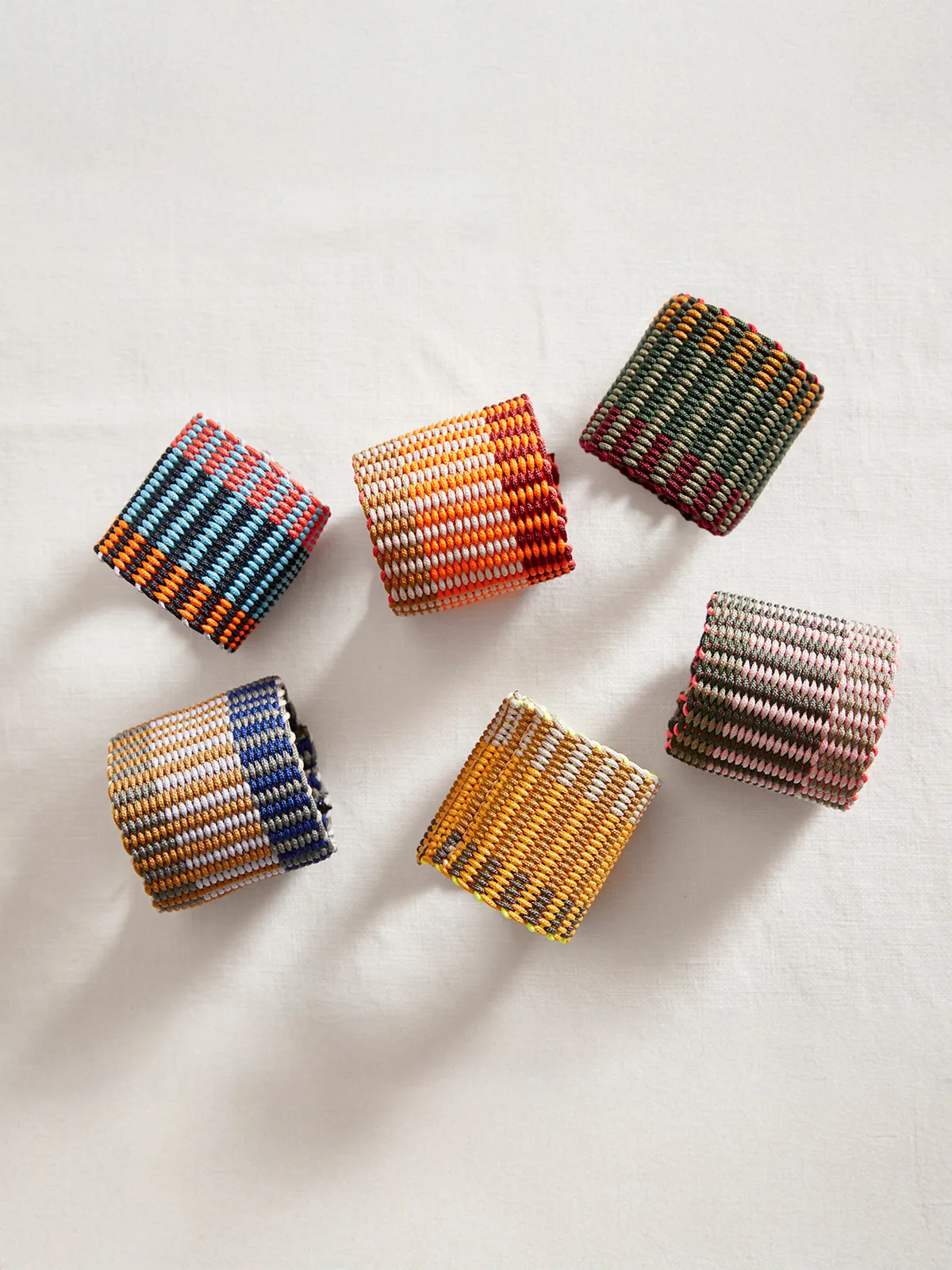 Nautical Blue Loom Napkin Rings – Set of Four - Image 3